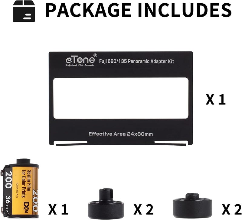 eTone Adapter Kit for Fujifim 690 6x9 Camera to 135 Medium Format Panorama Photo. - Image 5